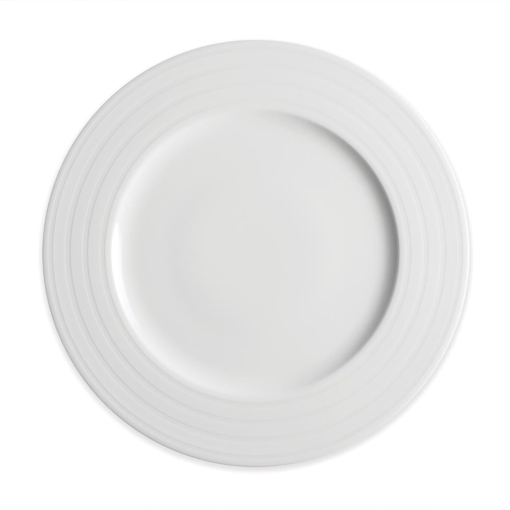 Cambridge Stripe White Dinner Plate