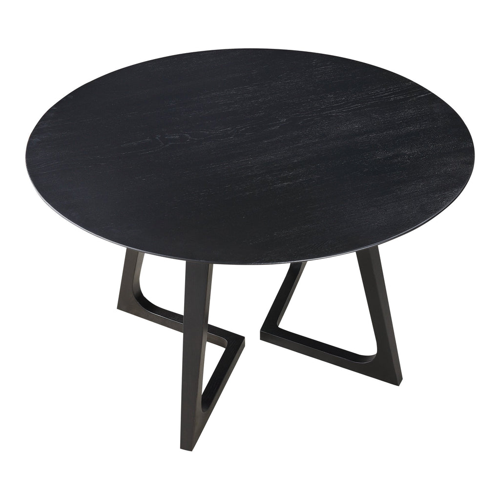 Godenza Round Dining Table, Black Ash