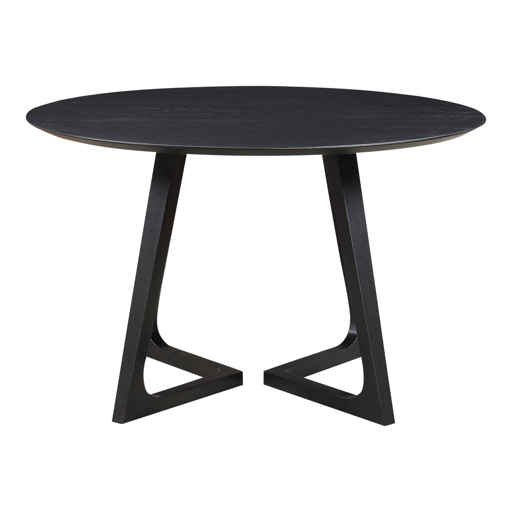 Godenza Round Dining Table, Black Ash