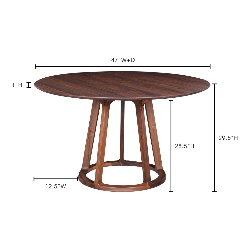 Aldo Round Dining Table Brown