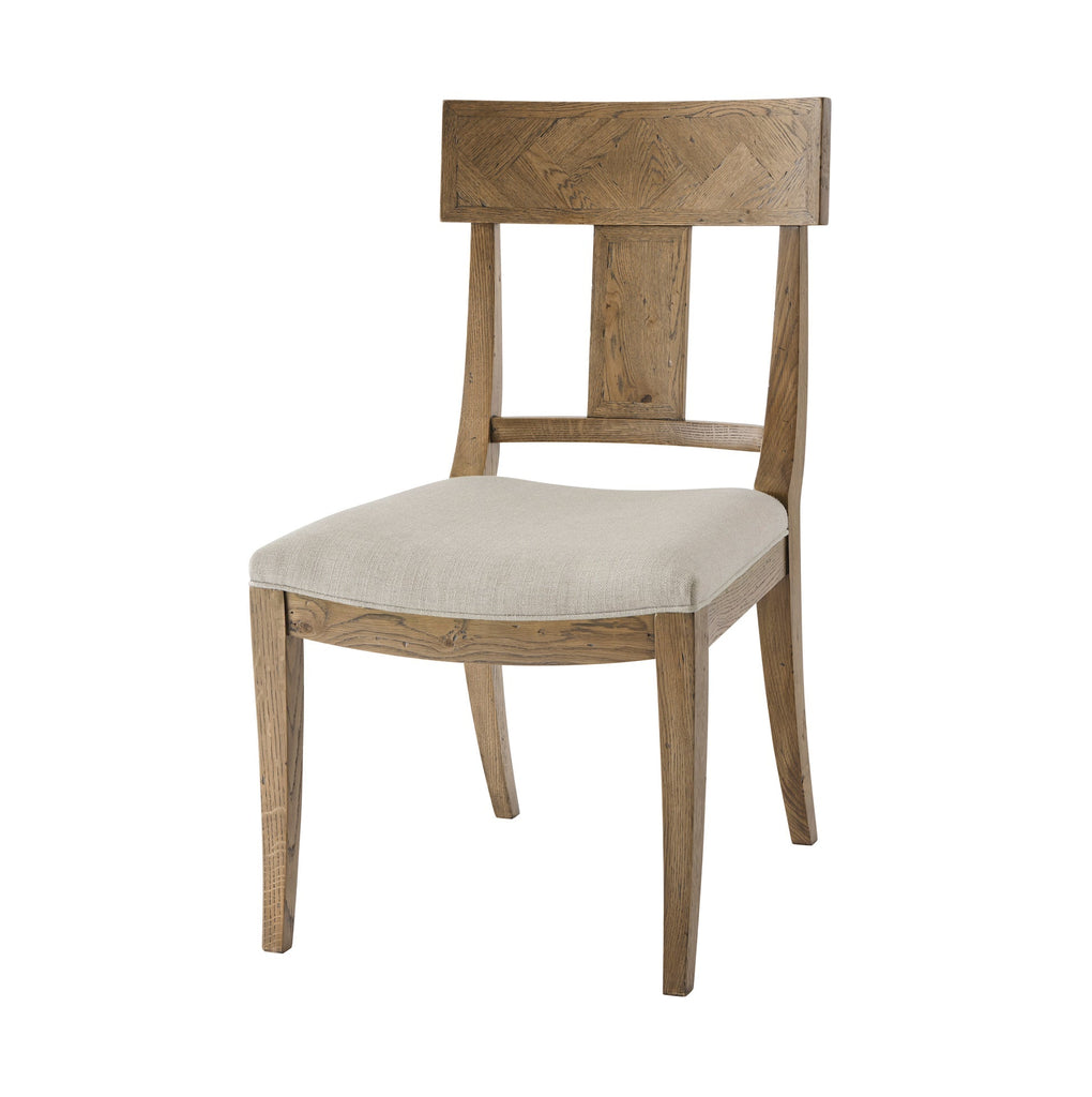 Jude Klismos Dining Side Chair, Light Echo Oak - Set of 2