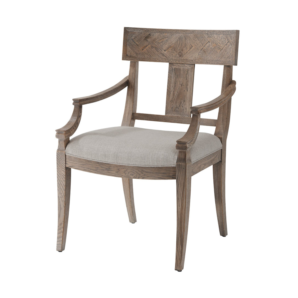 Jude Klismos Dining Armchair, Grey Echo Oak - Set of 2