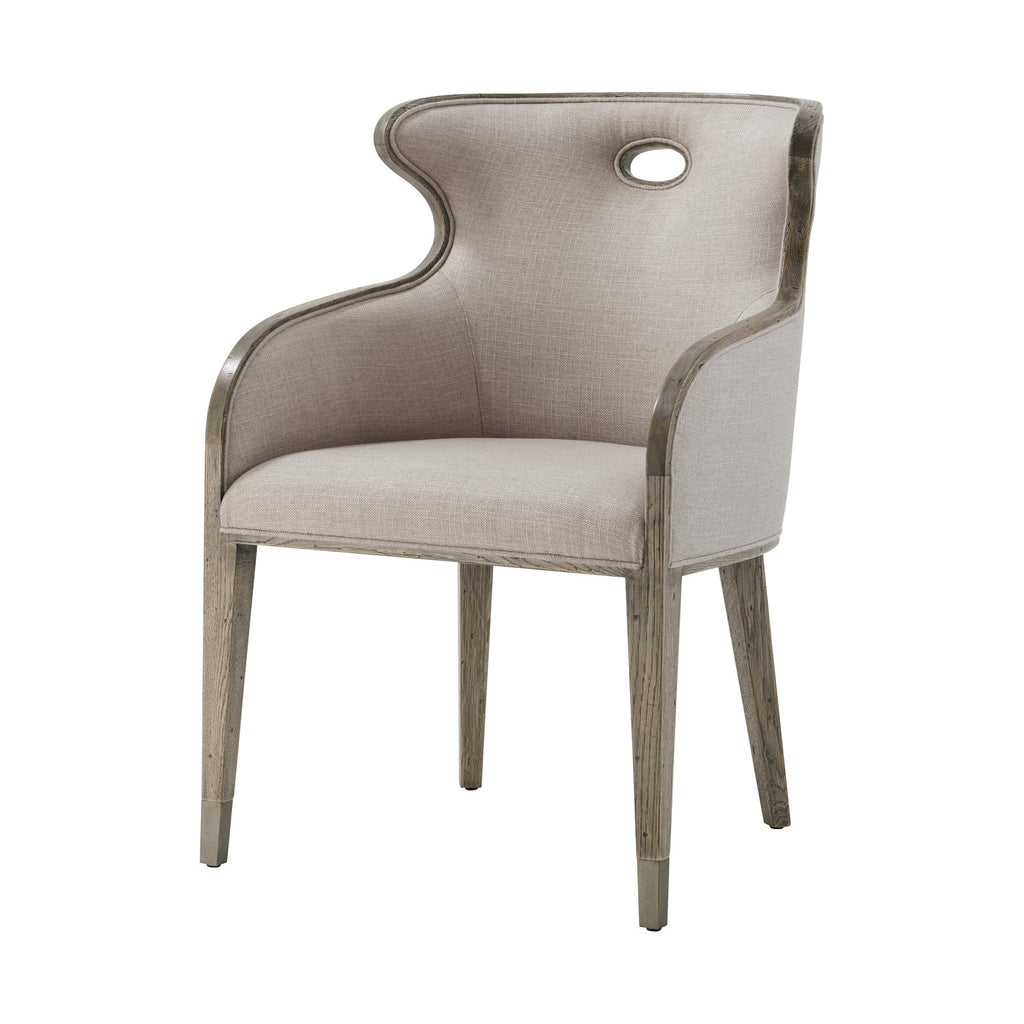 Cannon Scoop Back Upholstered Chair, Grey Echo Oak - Set of 2