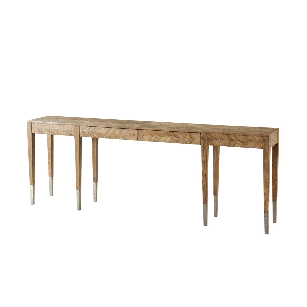 Calhoun Long Console Table, Light Echo Oak