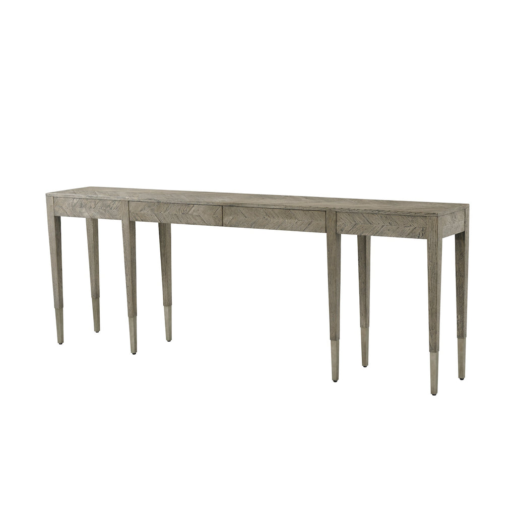 Calhoun Long Console Table, Grey Echo Oak