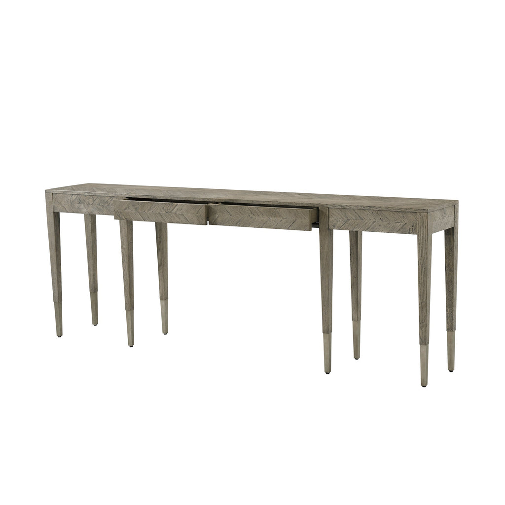 Calhoun Long Console Table, Grey Echo Oak