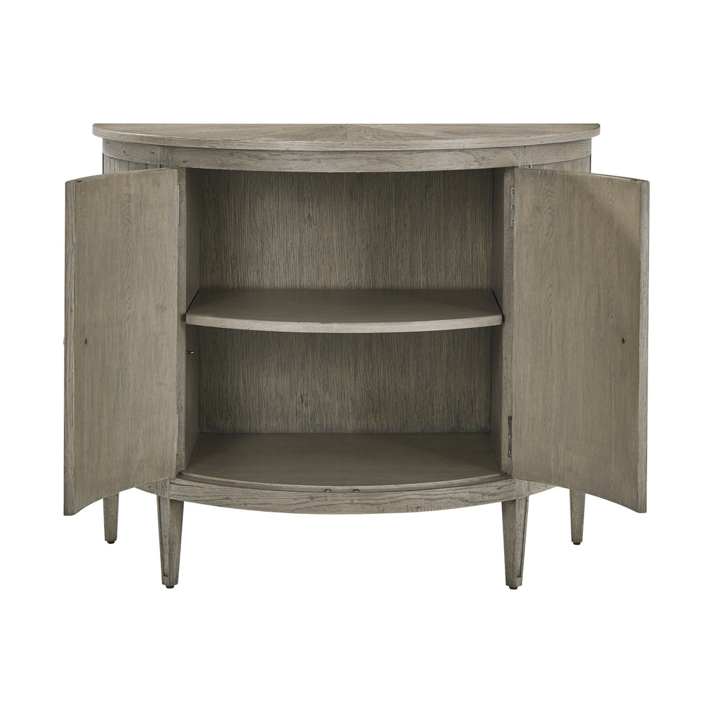 Delmer Demilune Cabinet, Grey Echo Oak
