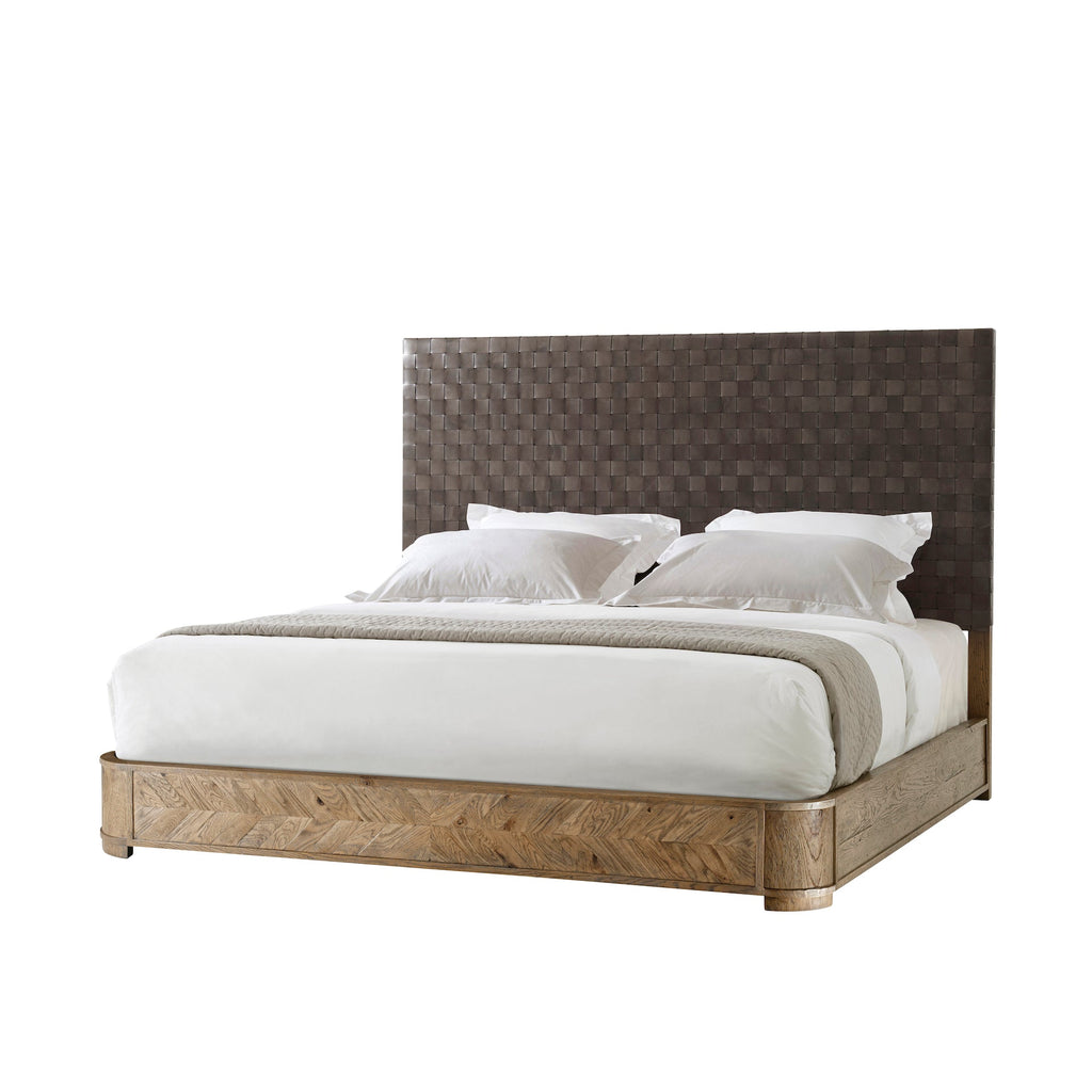 Seb Us King Bed, Light Echo Oak