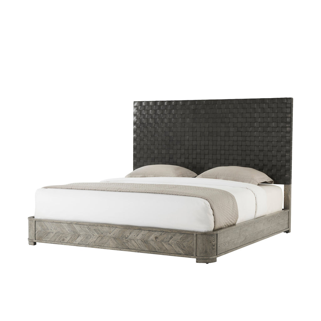 Seb Us King Bed, Grey Echo Oak