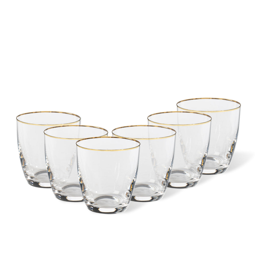 Sensa Set of 6 Tumblers W/ Golden Rim