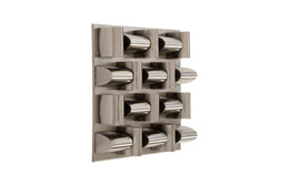 Arete Wall Tile, Plated Black Nickel Finish