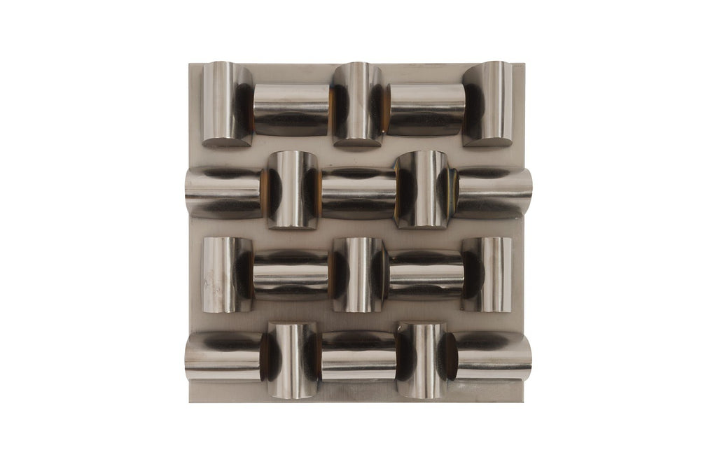 Arete Wall Tile, Plated Black Nickel Finish