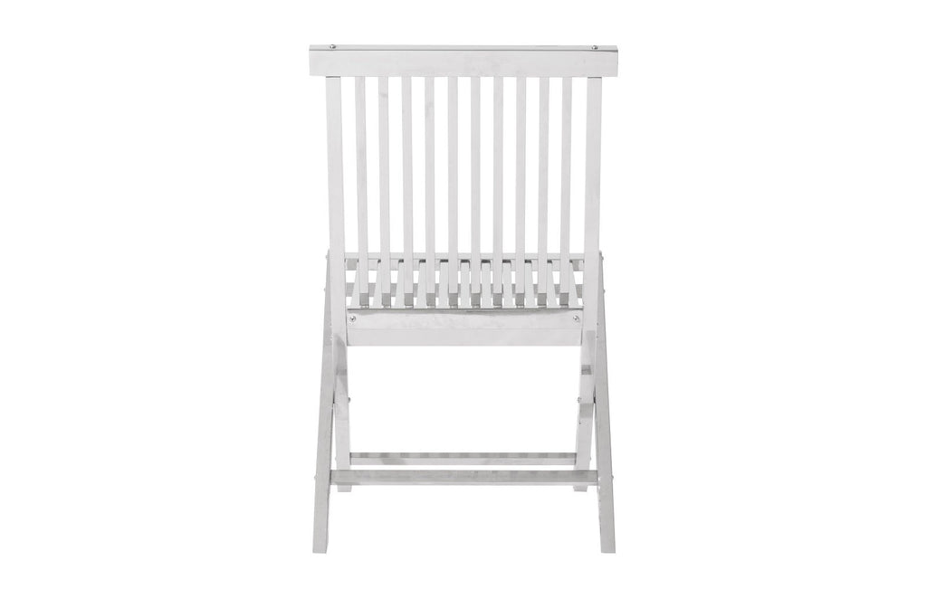 Slatted Folding Chair, Stainless Steel