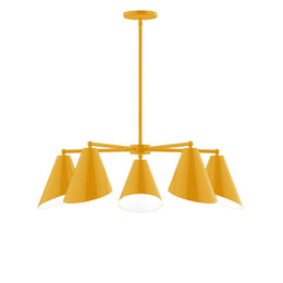 J-Series Jasmine 5-Light Chandelier in Bright Yellow