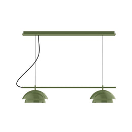 Nest 2-Light Linear Chandelier, Fern Green