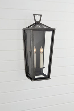 Darlana Small Tall 3/4 Wall Lantern, Bronze