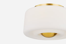 Ciela Flush Mount, Aged Brass