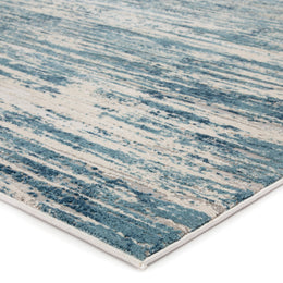 Jaipur Living Heaston Abstract Blue/ Ivory Runner Rug