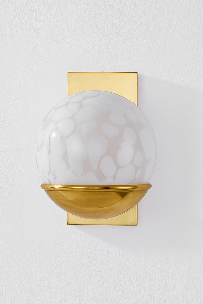 Cleo Wall Sconce, Aged Brass