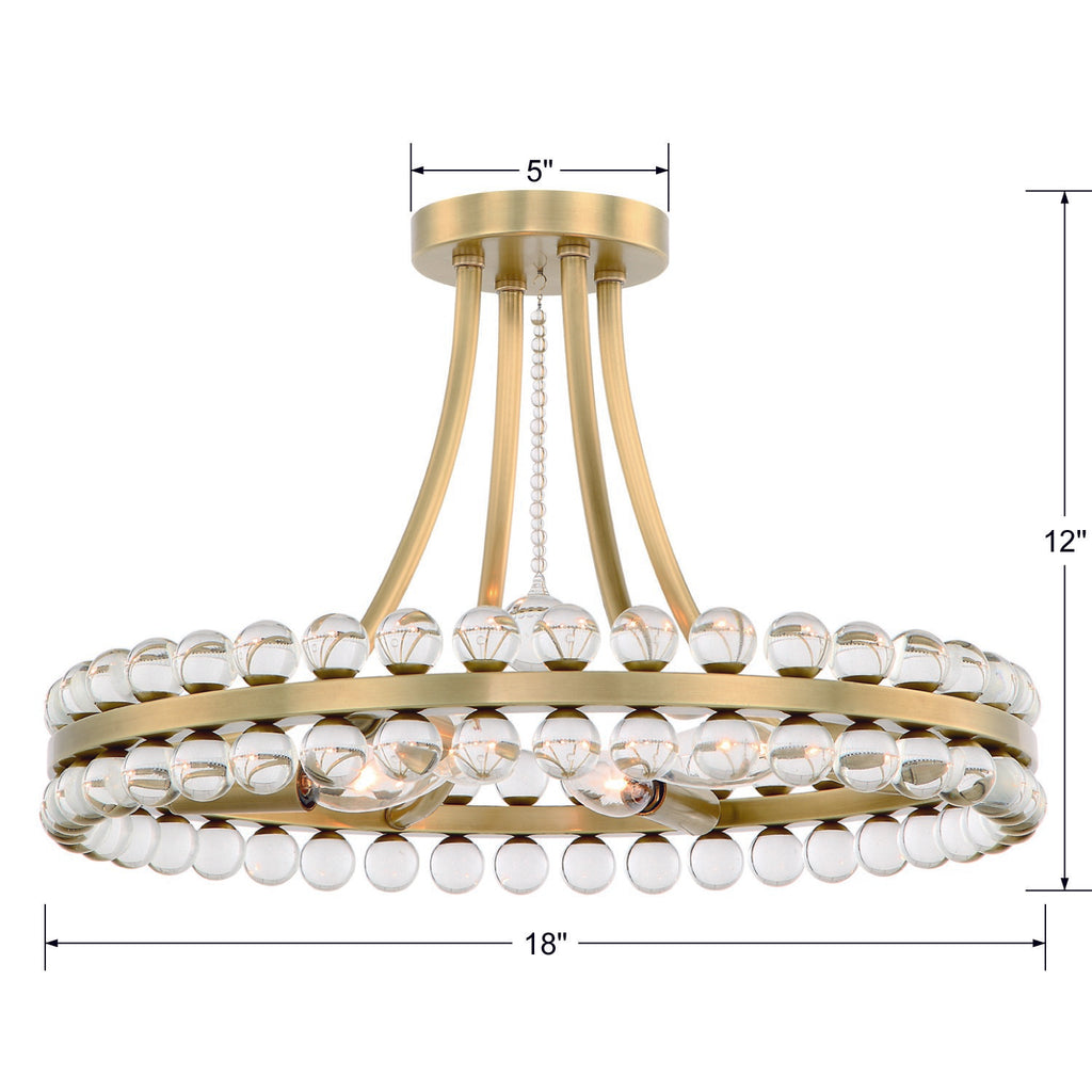 Clover 4 Light Semi Flush