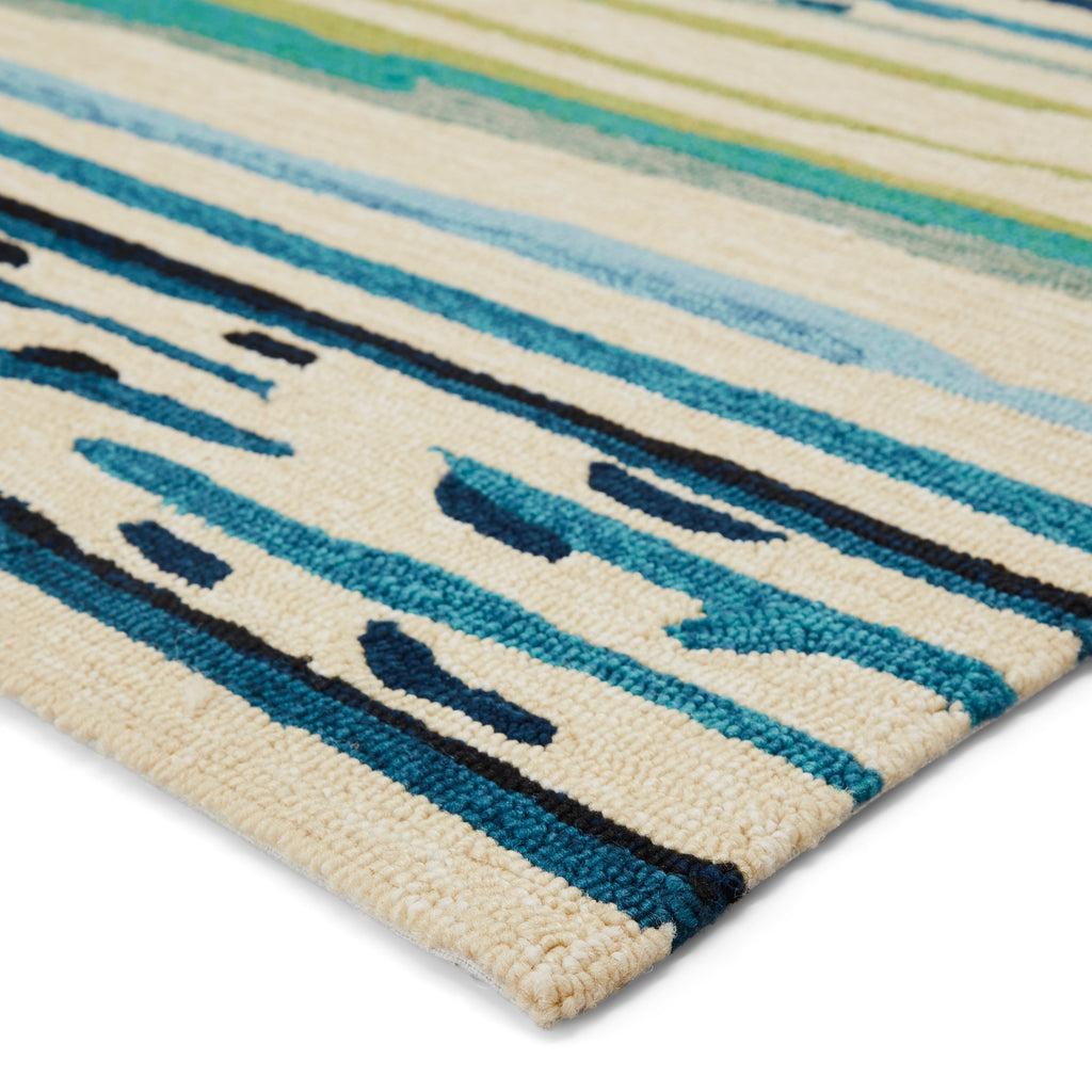 Jaipur Living Sketchy Lines Indoor/ Outdoor Abstract Blue/ Green Area Rug