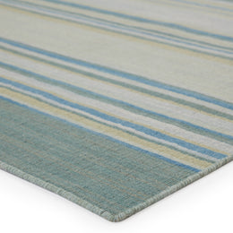 Jaipur Living Kiawah Handmade Striped Blue/ Turquoise Runner Rug