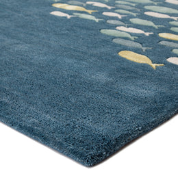 Jaipur Living Schooled Handmade Animal Blue/ Gray Runner Rug