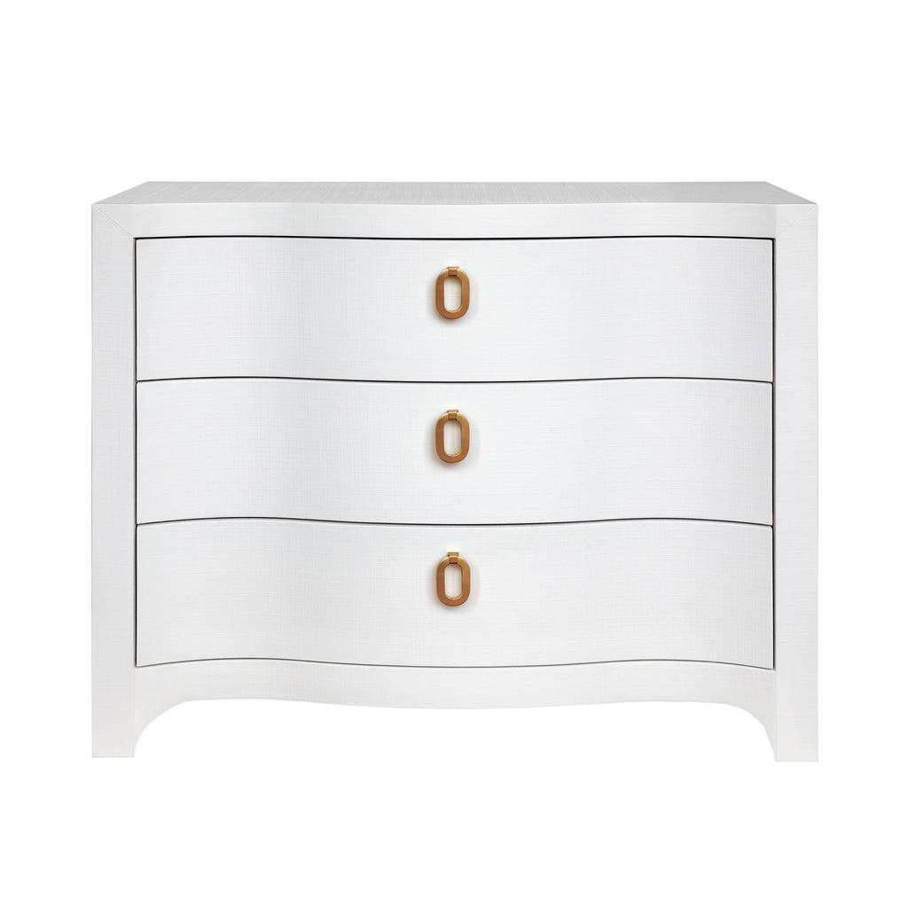 Curved Front Chest With Three Drawers