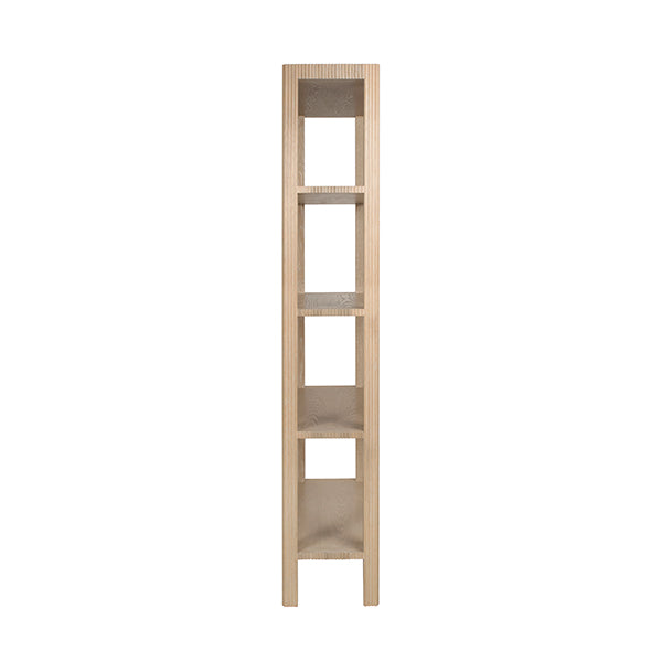 Fluted Etagere In Light Cerused Oak