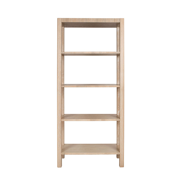 Fluted Etagere In Light Cerused Oak