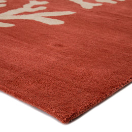 Jaipur Living Bough Handmade Abstract Coral/ Tan Area Rug