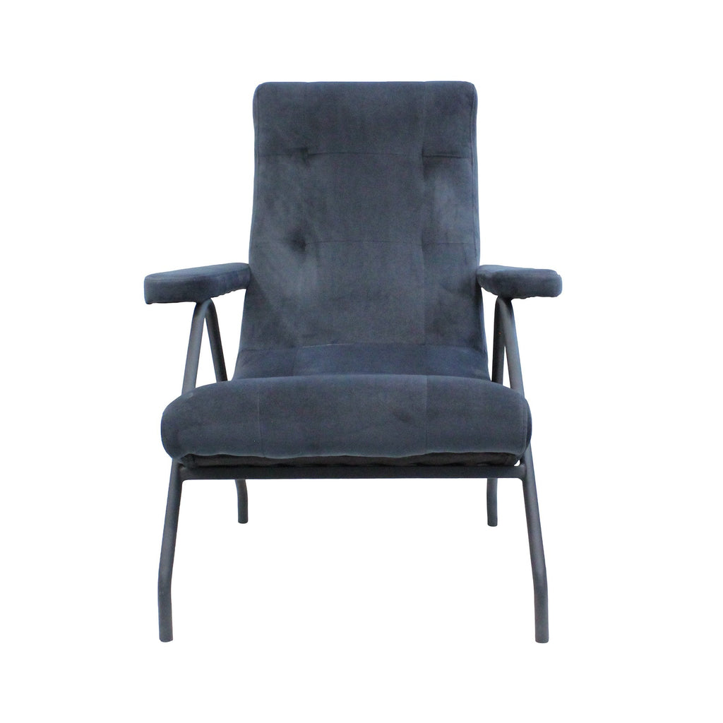 Retro Lounge Chair - Dark grey velvet