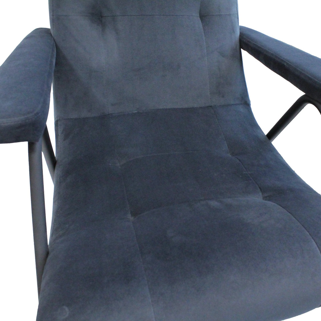 Retro Lounge Chair - Dark grey velvet