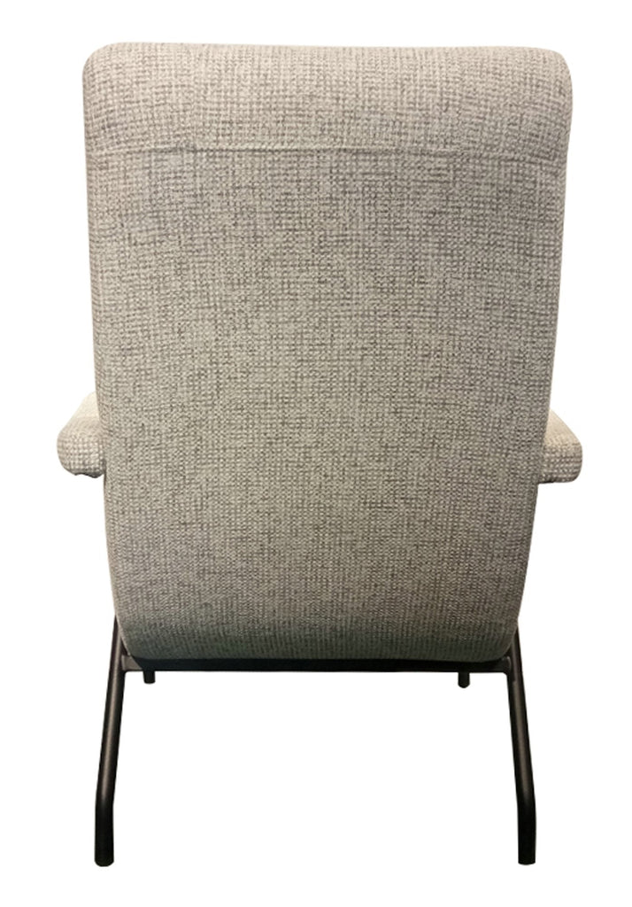 Retro Lounge Chair - Light Grey Tweed