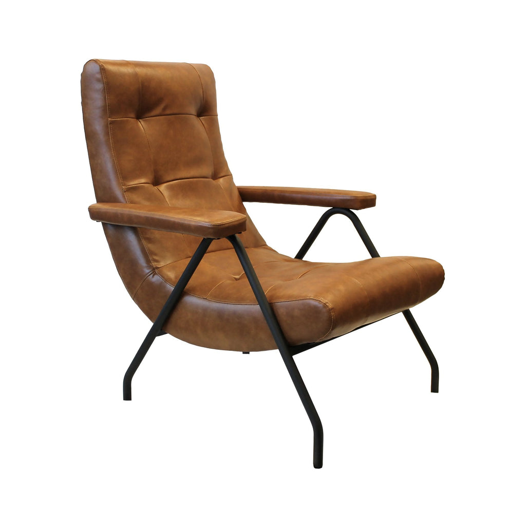 Retro Lounge Chair - Tan Calcio