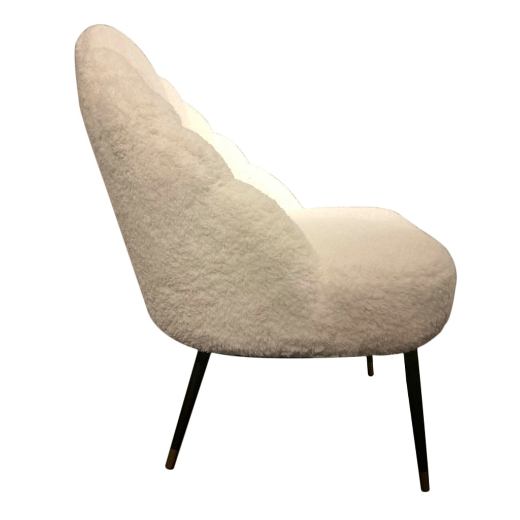 Duchess Lounge Chair - Sherpa White