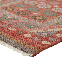 Jaipur Living Anwen Hand-Knotted Floral Red/ Pink Runner Rug