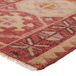 Jaipur Living Zetta Hand-Knotted Medallion Pink/ Cream Runner Rug