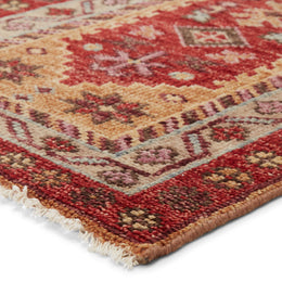 Jaipur Living Kyrie Hand-Knotted Floral Red/ Yellow Runner Rug