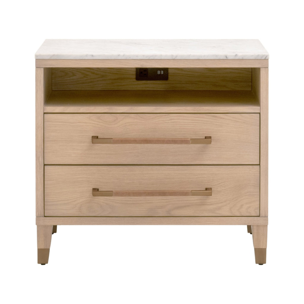 Cambria 2-Drawer Nightstand, Natural Oak