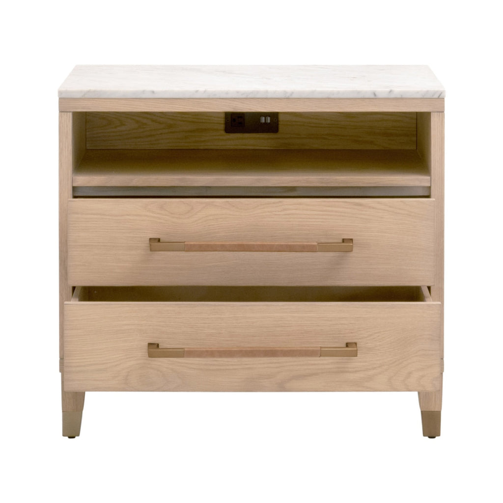 Cambria 2-Drawer Nightstand, Natural Oak