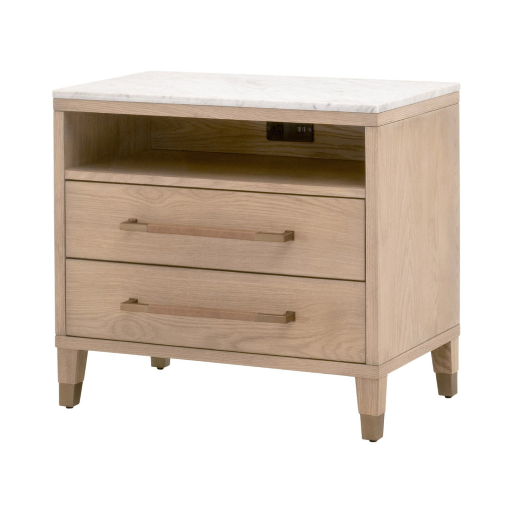 Cambria 2-Drawer Nightstand, Natural Oak