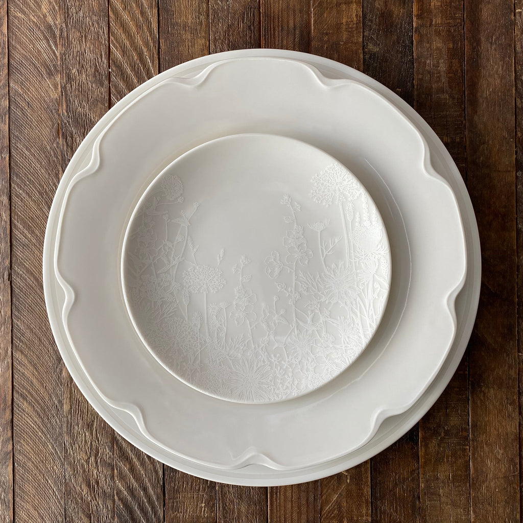 Summer White Canapé Plates Boxed, Set of 4