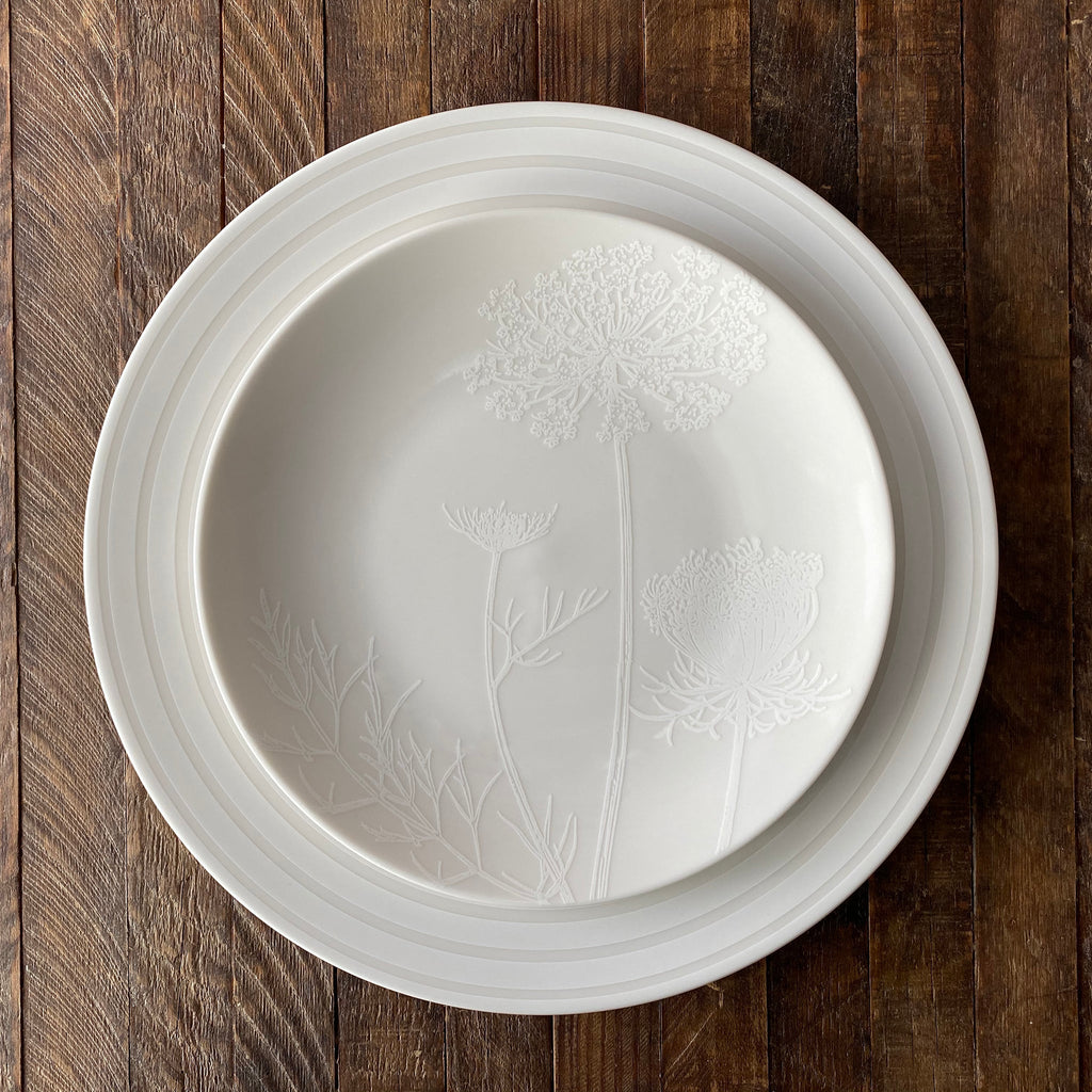 Summer White Coupe Salad Plate