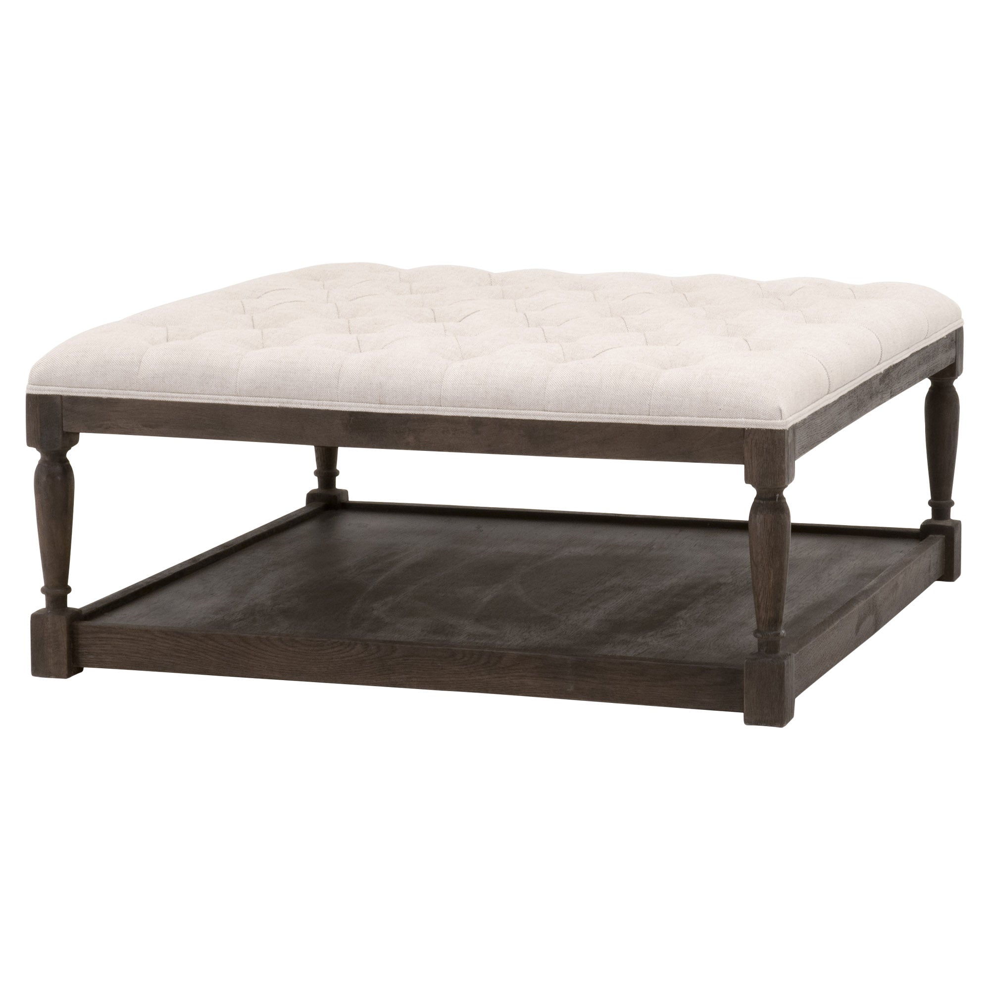 Cambridge Square Upholstered Coffee Table, Bisque