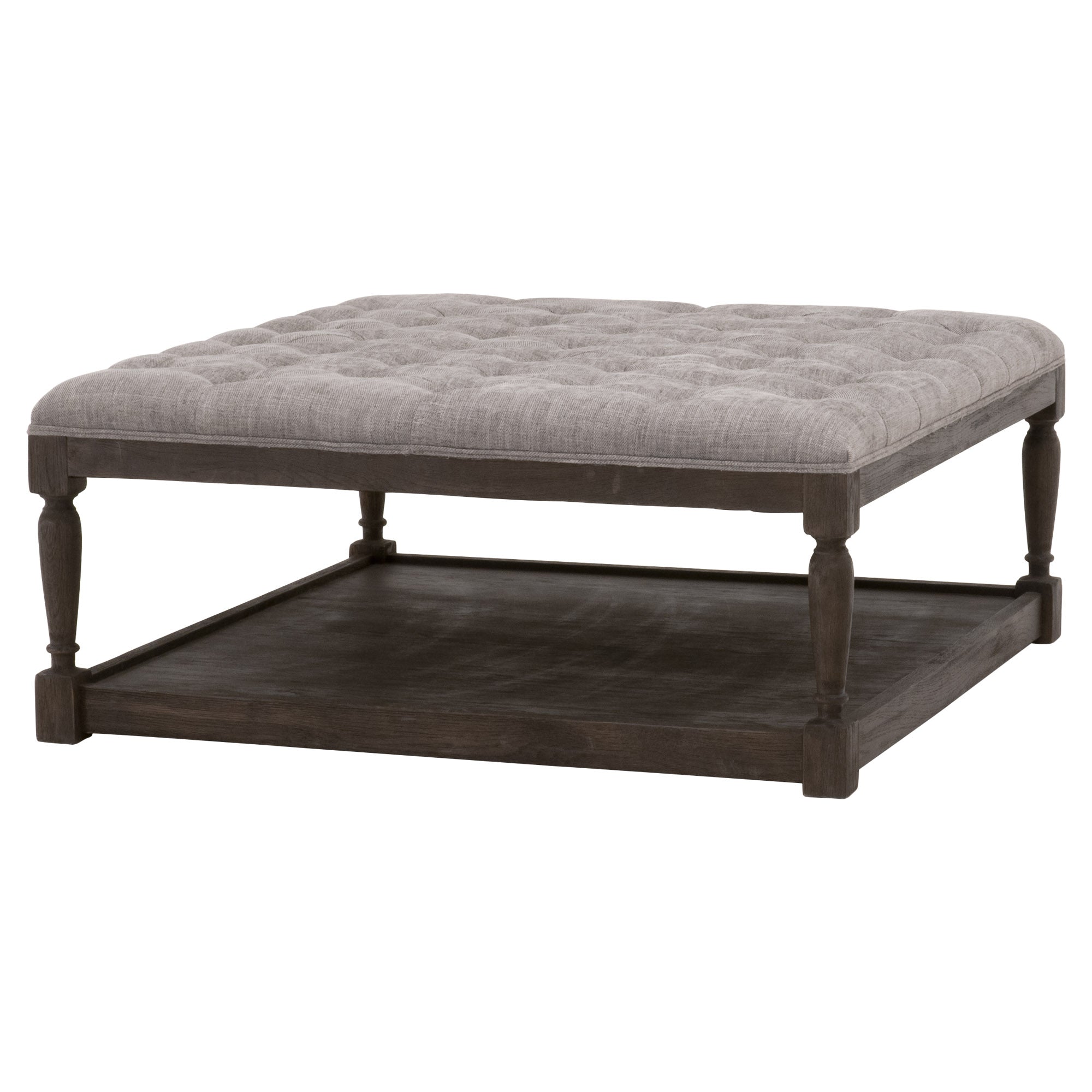 Cambridge Square Upholstered Coffee Table, Feather Grey
