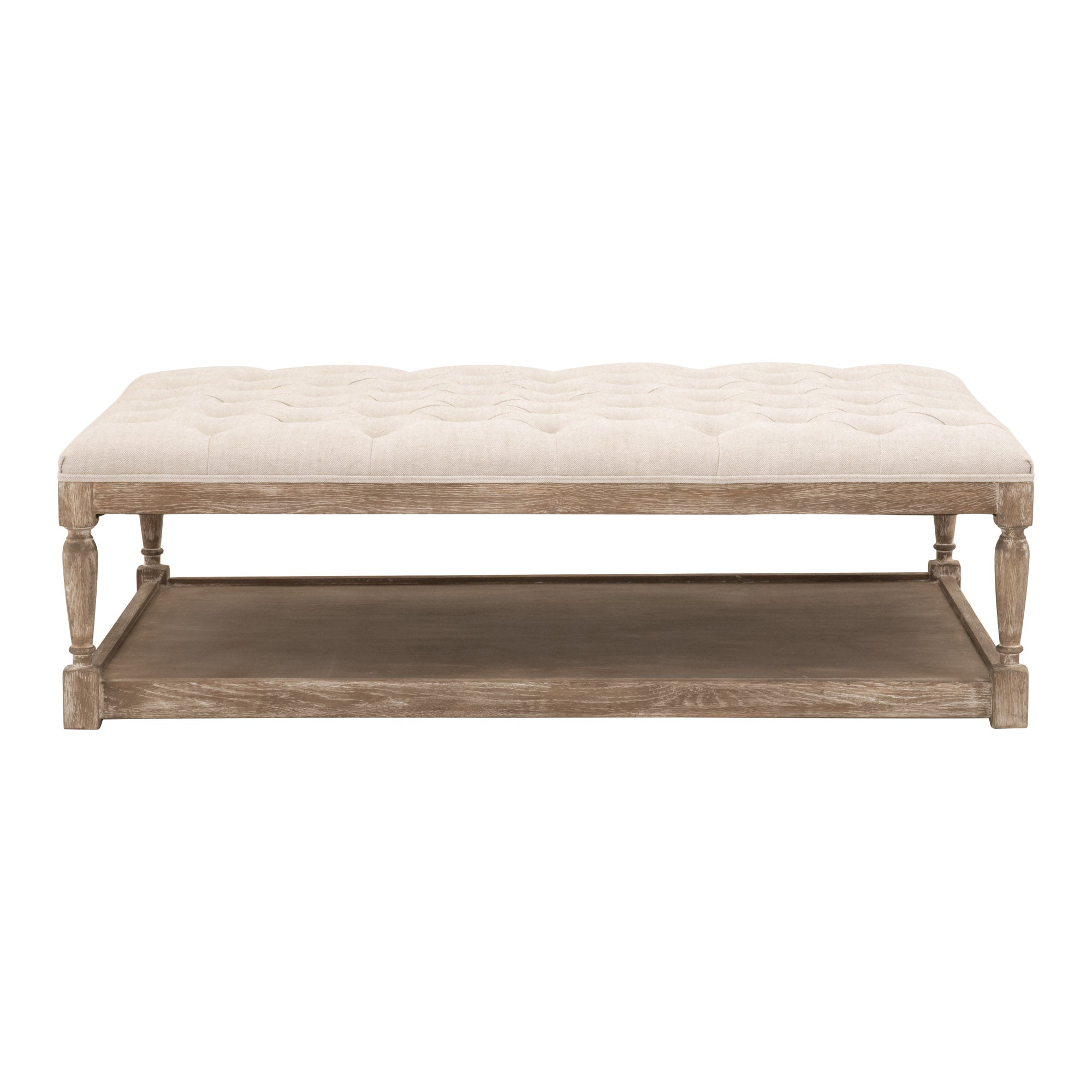 Cambridge Upholstered Coffee Table, Bisque