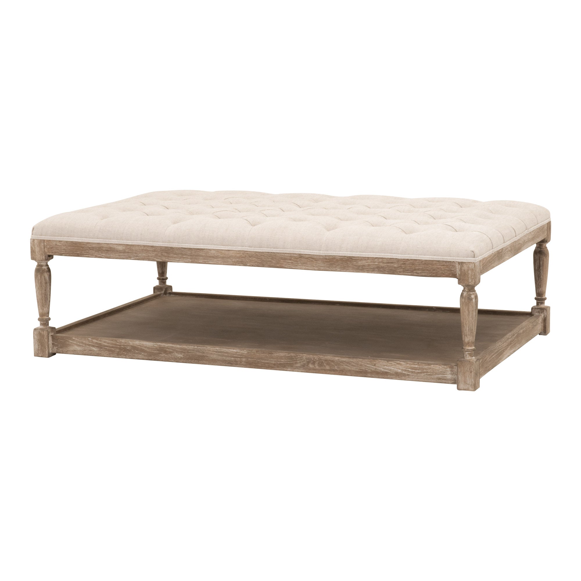 Cambridge Upholstered Coffee Table, Bisque