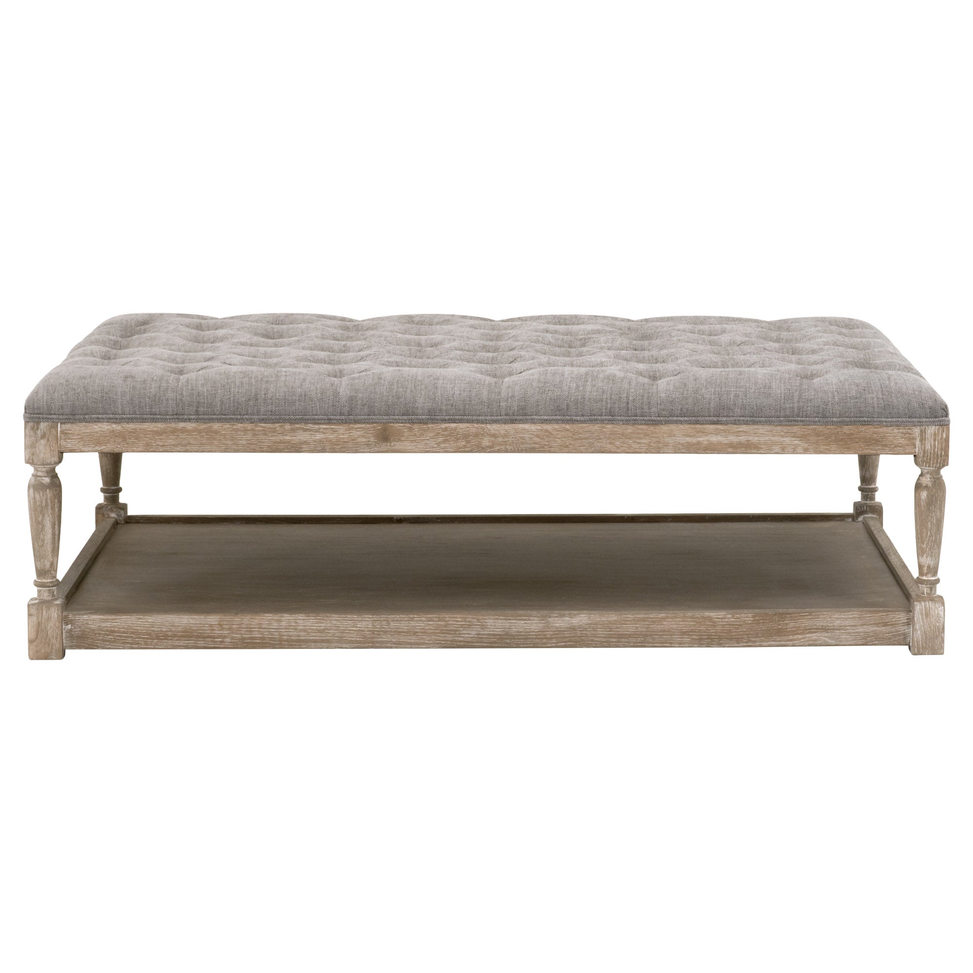 Cambridge Upholstered Coffee Table, Feather Grey