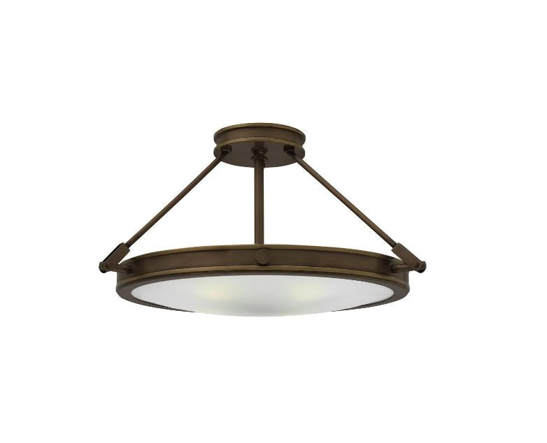 Collier Medium Semi-Flush Mount, Light Oiled Bronze